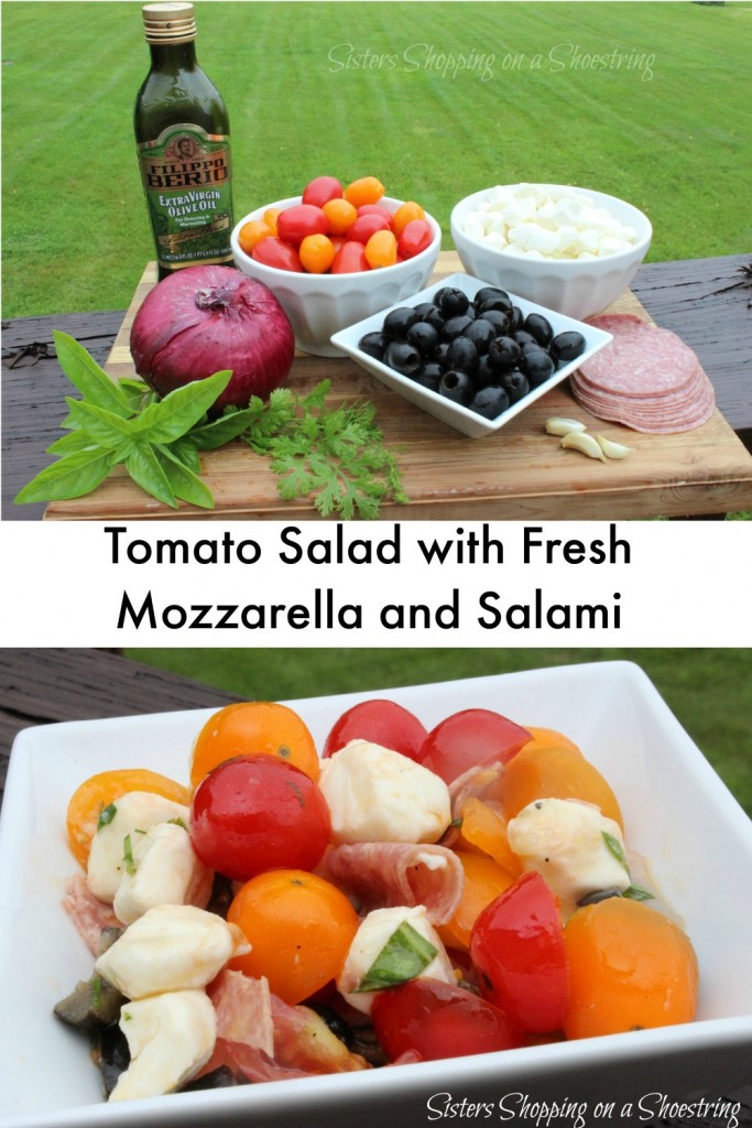 Tomato, Mozzarella and Salami Salad