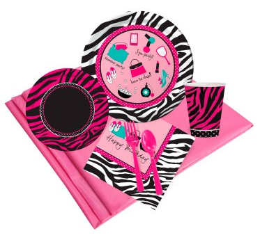 pink zebra party pack
